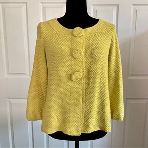 Boden Vintage Yellow Cropped Cardigan